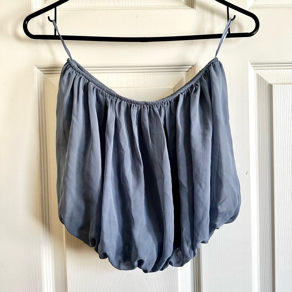 Express women’s blue boho bandeau bubble tube top size XS
